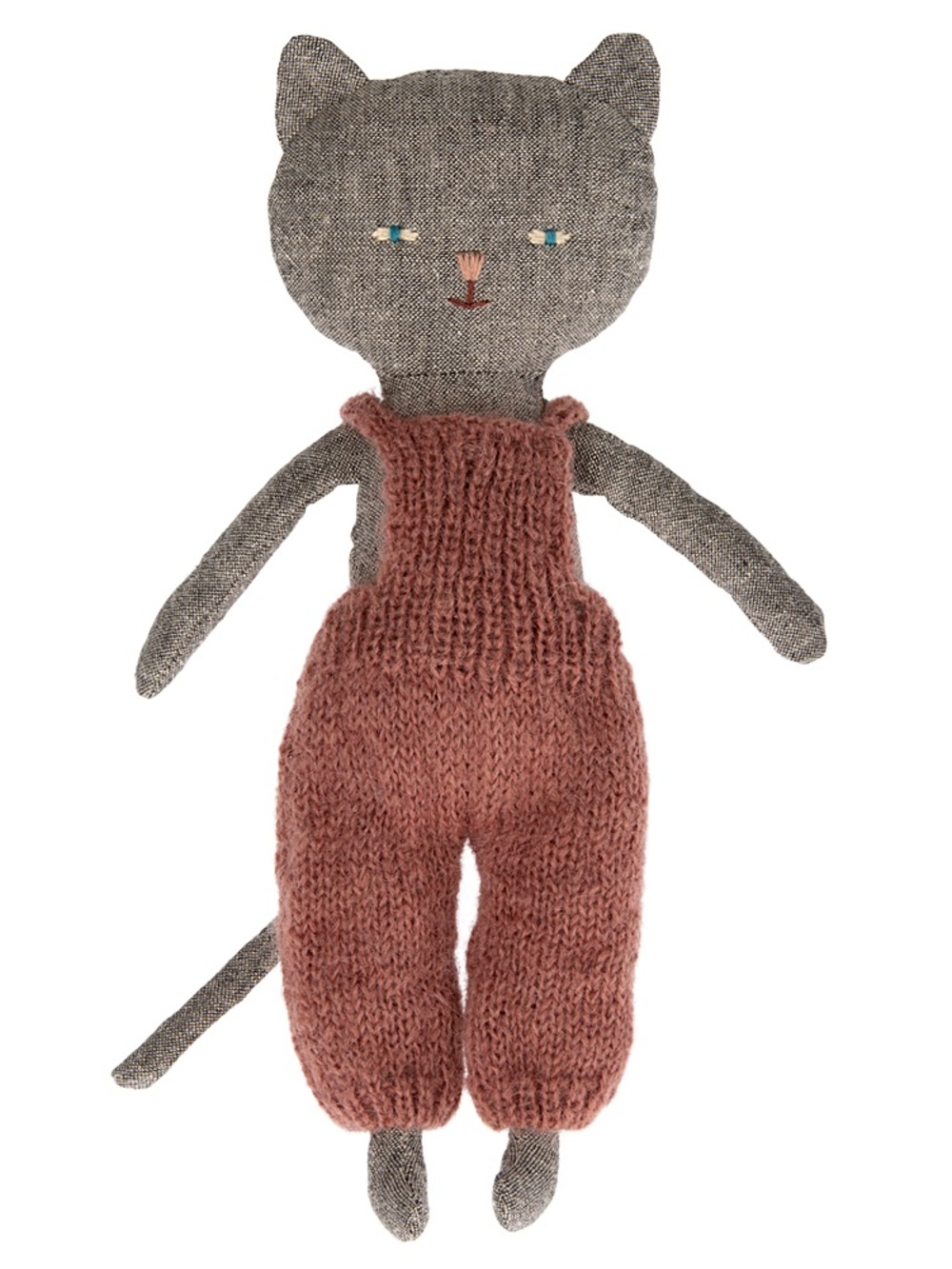 Maileg 8 Inch Kitty In Overalls New